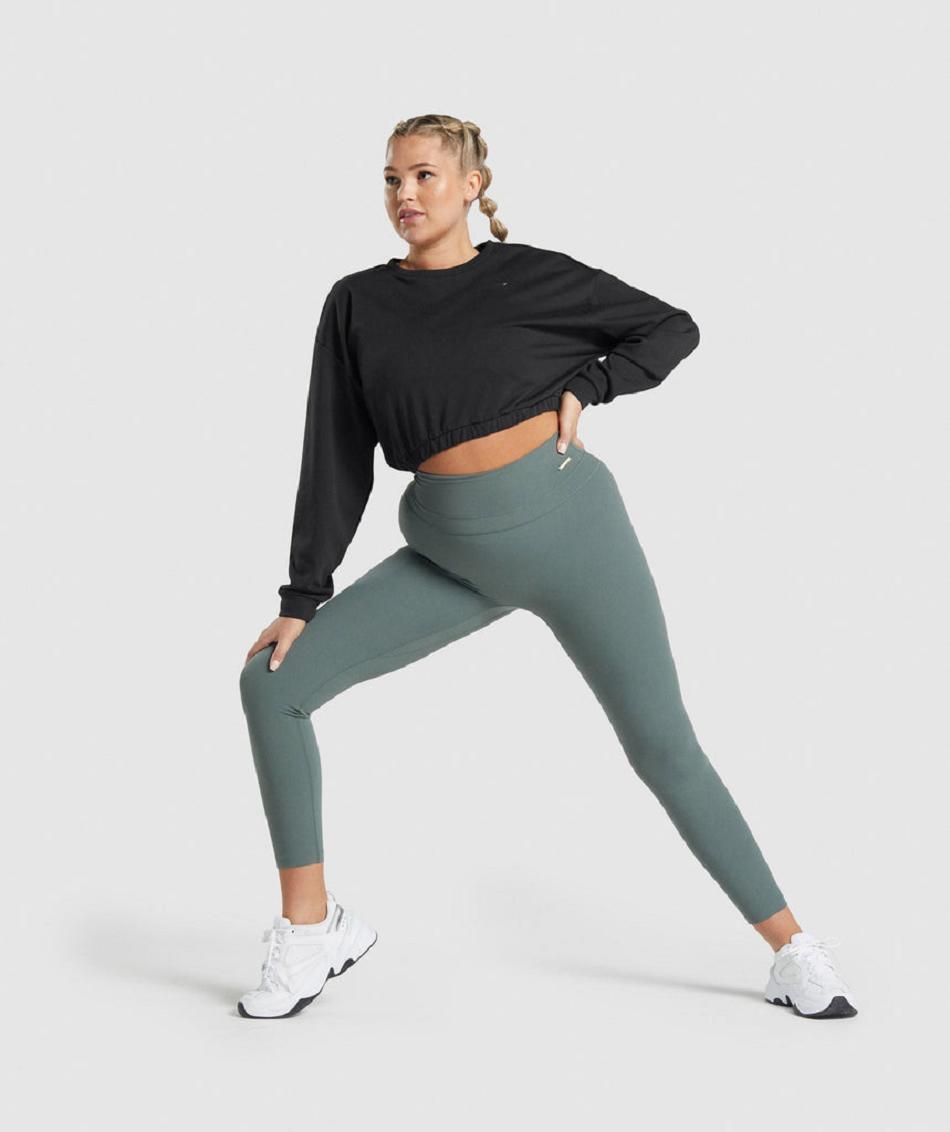 Gymshark Whitney Cropped Pullover Ženske Accessories Crne | HR 3784QMA